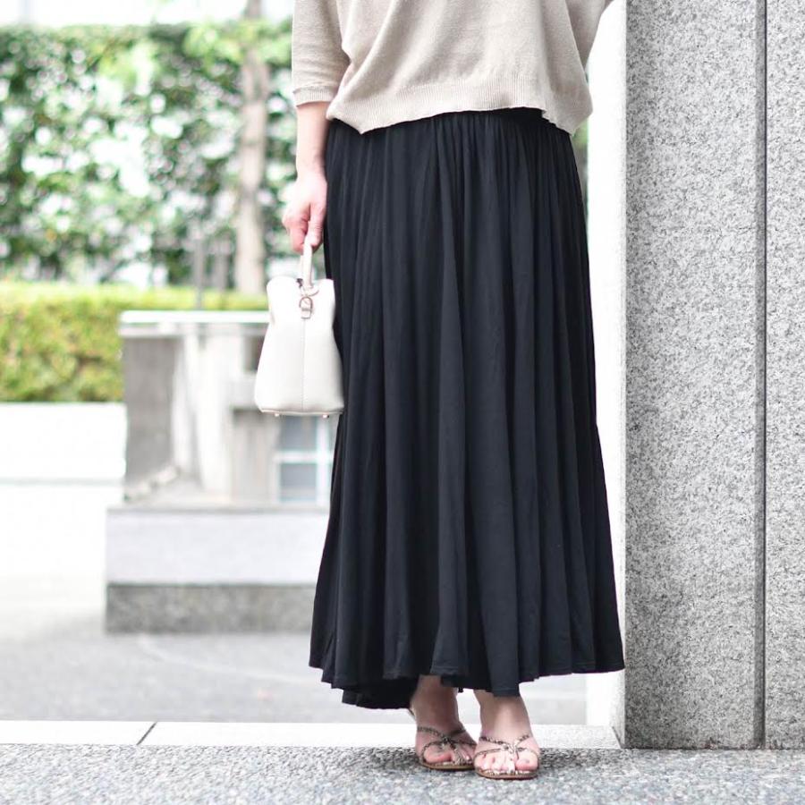 three dots【スリードッツ】ロングスカート KD378YJ LONG SKIRT 019