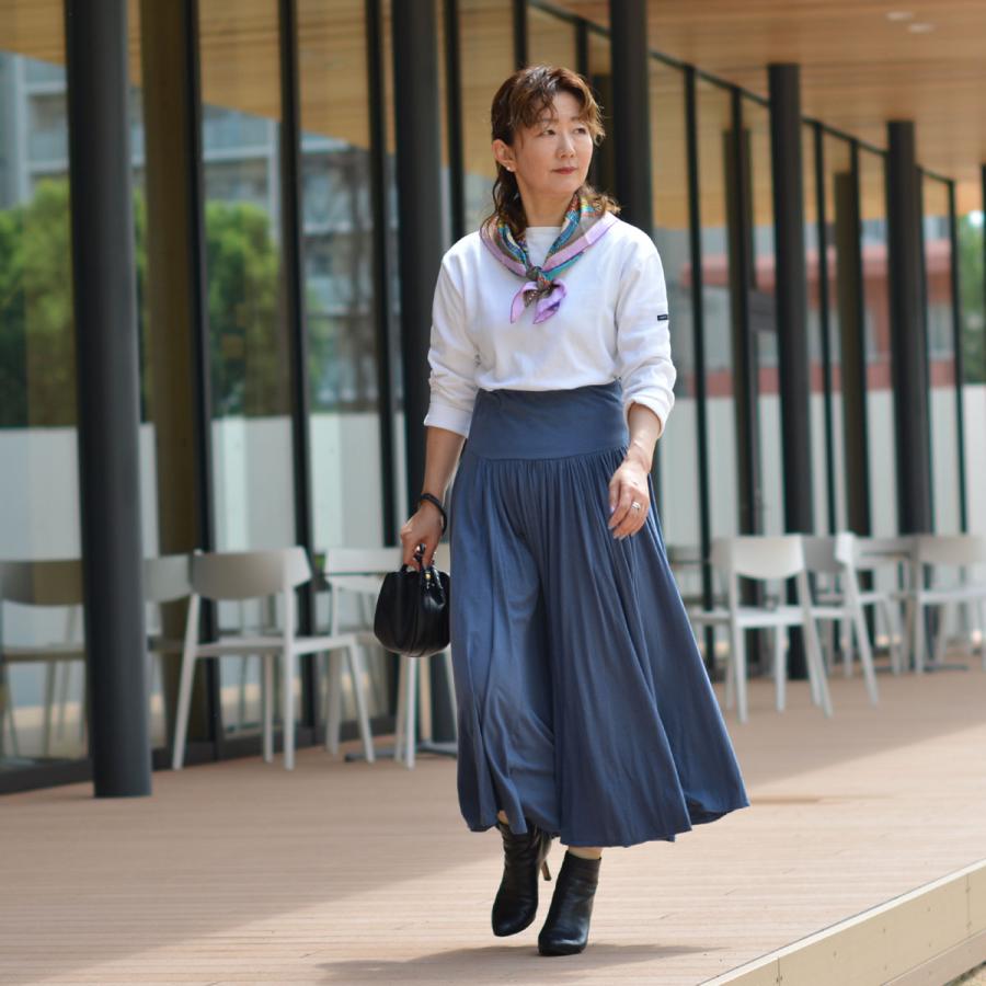 three dots【スリードッツ】ミディアムロングスカート KD378YJS 142