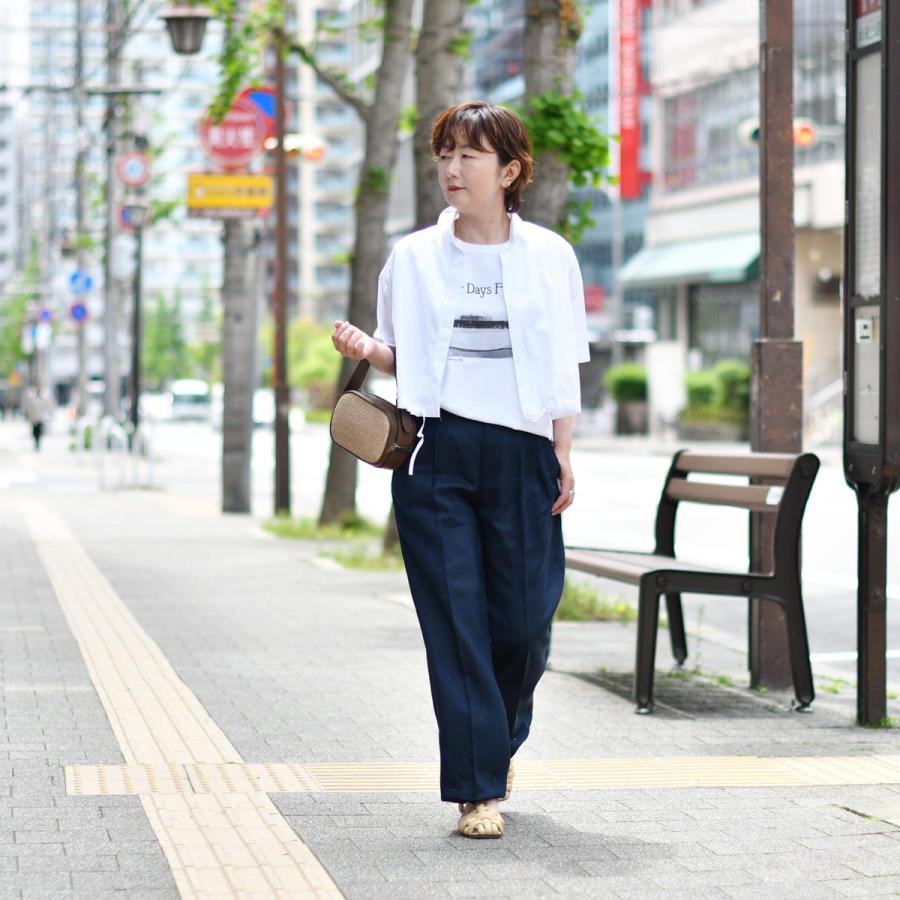 three dots【スリードッツ】グラフィックスリーブレスTシャツ AK0004Y 009 PIERDAYS コットン ホワイトの画像