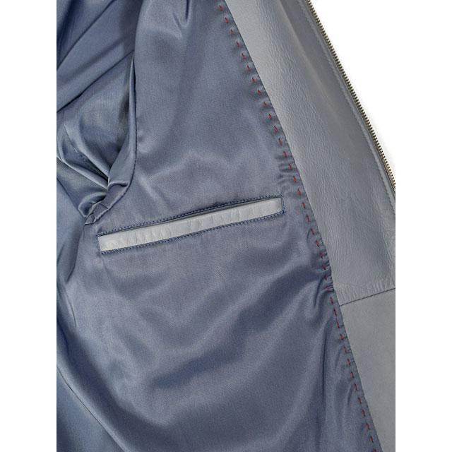 【FINAL SALE 返品交換不可】ALTACRUNA【アルタクルナ】シングルライダース P2302 83359 0415 ラムレザー サックスブルーの画像