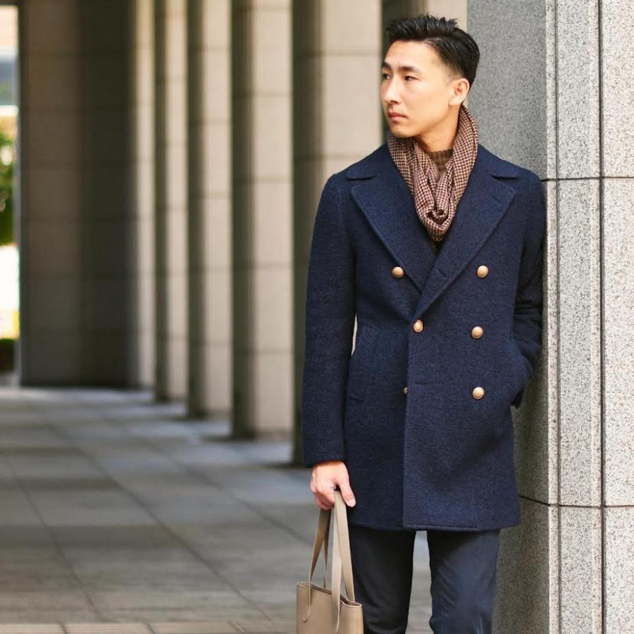 19 ANDREA'S 47【アンドレアズ】ストール ERIK 7719 TOFFEE カシミヤ 千鳥 ブラウン×ネイビー | 19 andrea's 47 | 05