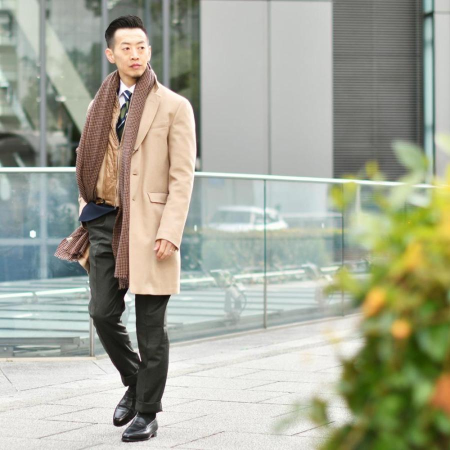 19 ANDREA'S 47【アンドレアズ】ストール ERIK 7719 TOFFEE カシミヤ 千鳥 ブラウン×ネイビー | 19 andrea's 47 | 08