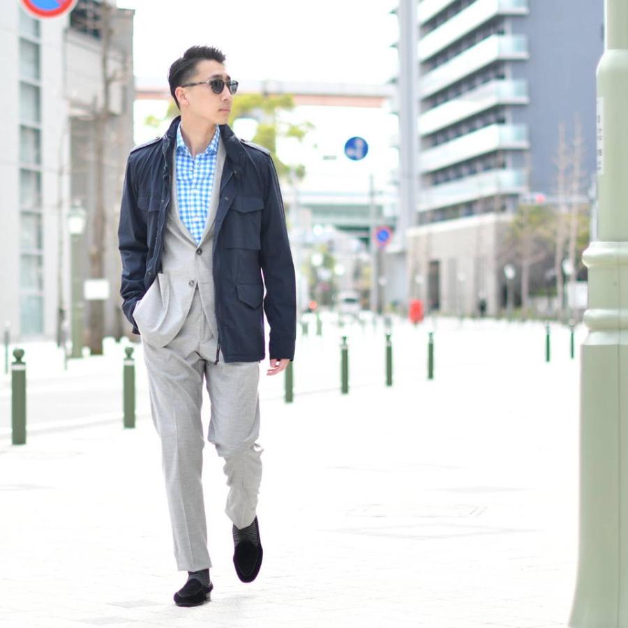 【18日 20時〜 P5倍】ASPESI【アスペジ】M-65ブルゾン MINIFIELD COT 4ACG20 P076 1098 コットン ナイロン ストレッチ ネイビー | ASPESI | 12