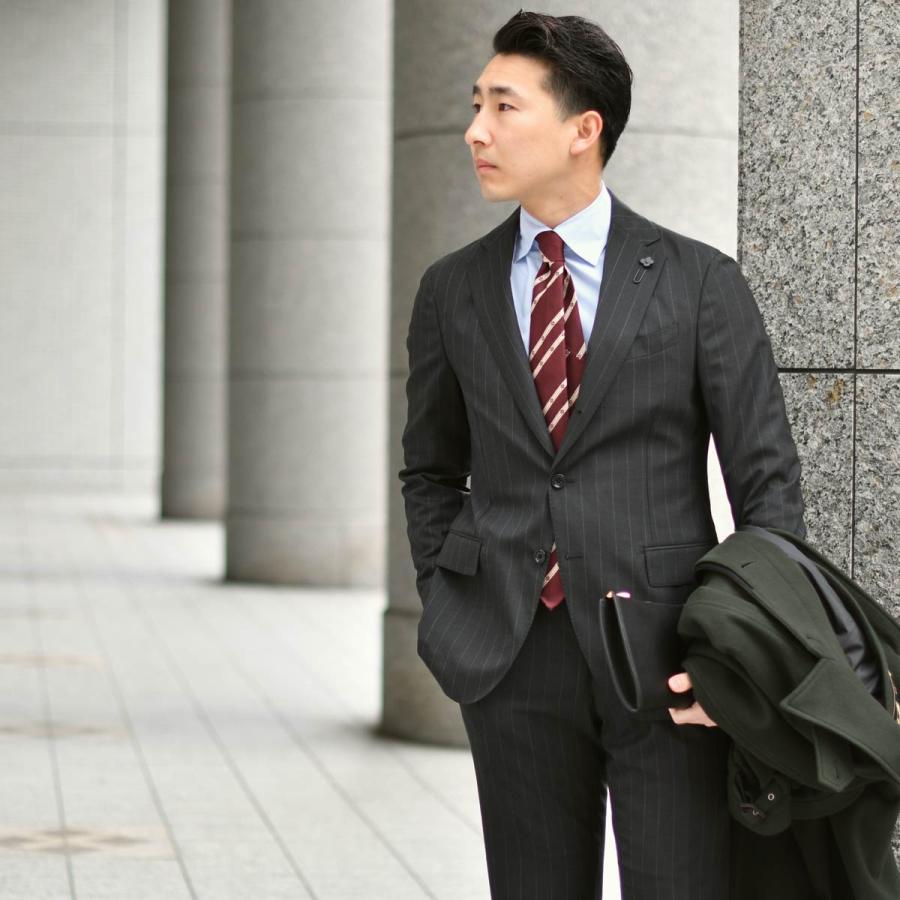 Atto Vannucci【アットヴァンヌッチ】ネクタイ 30258 セッテピエゲ シルク ストライプ ボルドー | Atto Vannucci | 04