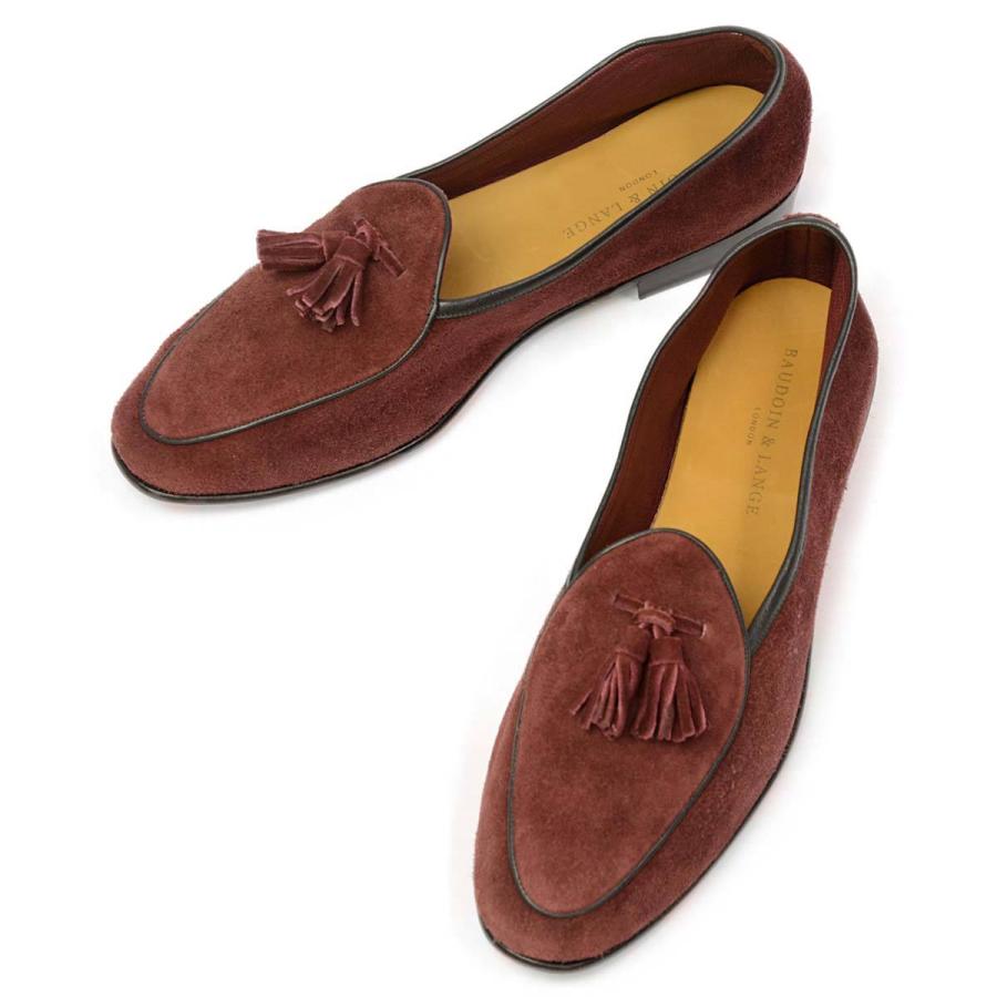 Baudoin Lange ボードゥイン ランジ タッセル付ベルジャンローファー スエード バーガンディー Bandlbor Cinque Classico 通販 Yahoo ショッピング