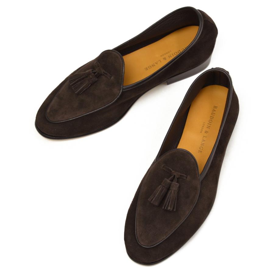 Baudoin Lange ボードゥイン ランジ タッセル付ベルジャンローファー スエード ダークブラウン Bandldbrw Cinque Classico 通販 Yahoo ショッピング