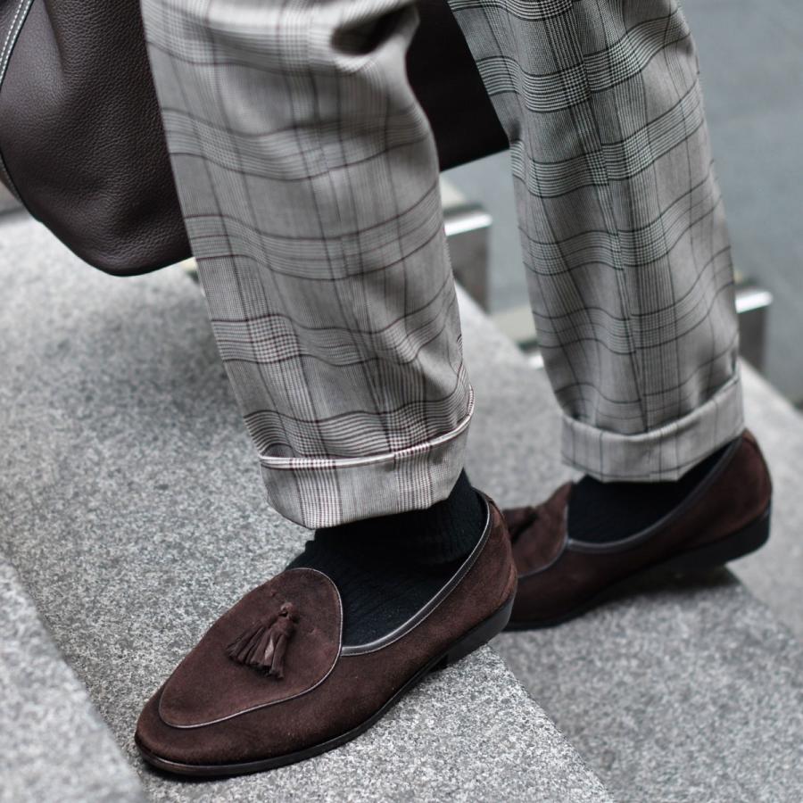 Baudoin Lange ボードゥイン ランジ タッセル付ベルジャンローファー スエード ダークブラウン Bandldbrw Cinque Classico 通販 Yahoo ショッピング