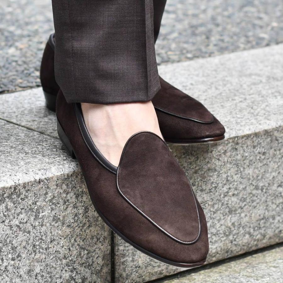 超美品の BAUDOIN&LANGE スエードローファー ドレス/ビジネス - abacus