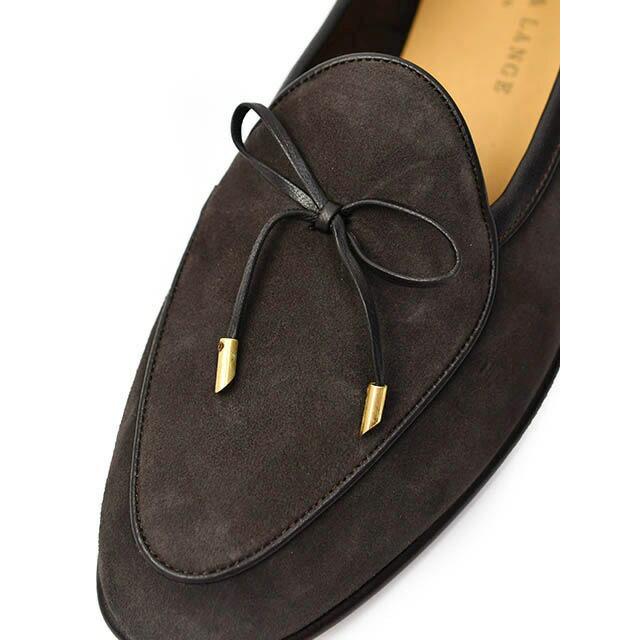 【FINAL SALE 返品交換不可】Baudoin&Lange【ボードゥイン&ランジ】サガンクラシック ストリング付ベルジャンローファー スエード ダークブラウン | Baudoin&Lange | 06