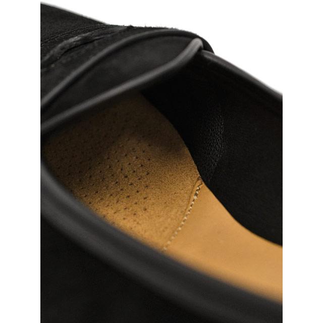 Baudoin&Lange【ボードゥイン&ランジ】Sagan Ginkgo コインローファー アステリアスエード ブラックの画像