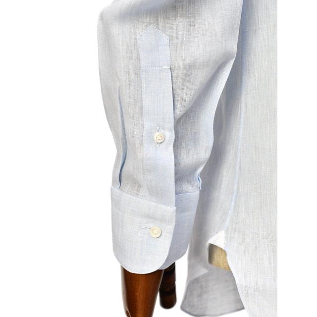 BARBA【バルバ】セミワイドカラーシャツ DENDY 47067 2 リネン サックス | BARBA | 03