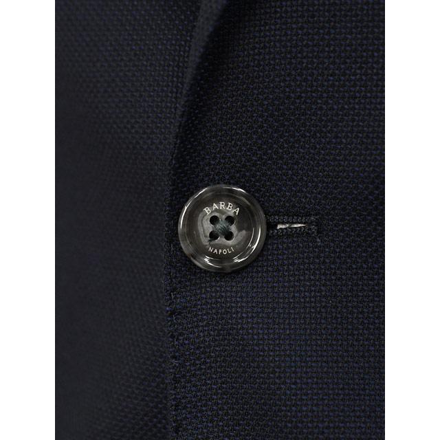 BARBA【バルバ】シングルジャケット EASY J1 51065 90 ウール ホップサック ネイビーの画像