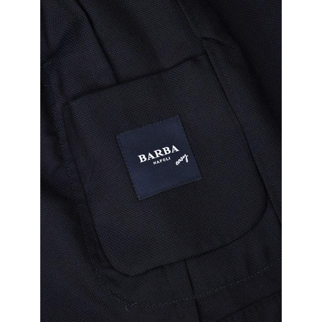 BARBA【バルバ】シングルジャケット EASY J1 51065 90 ウール ホップサック ネイビーの画像