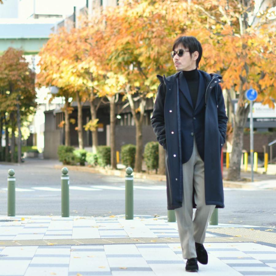 BARBA【バルバ】シングルジャケット EASY J1 51065 90 ウール ホップサック ネイビーの画像