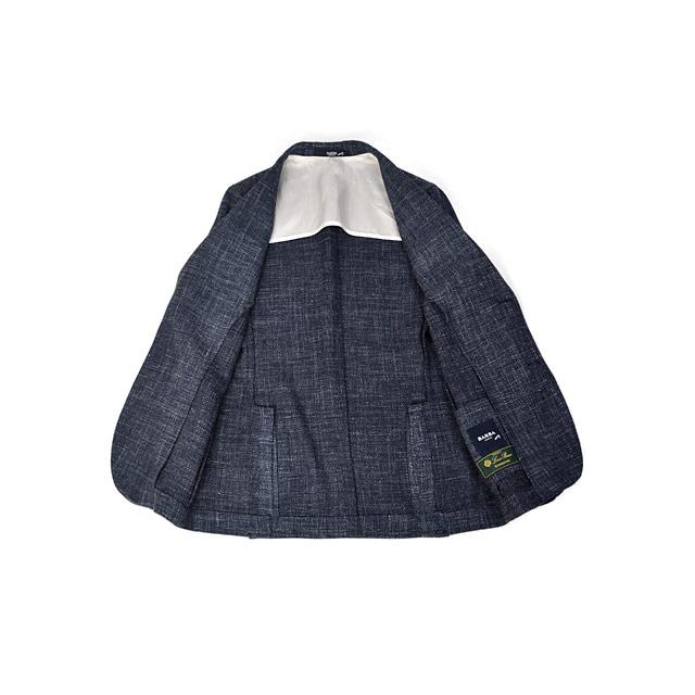 BARBA【バルバ】シングルジャケット EASY J1 53004 87 ロロピアーナ ウール シルク リネン インディゴの画像