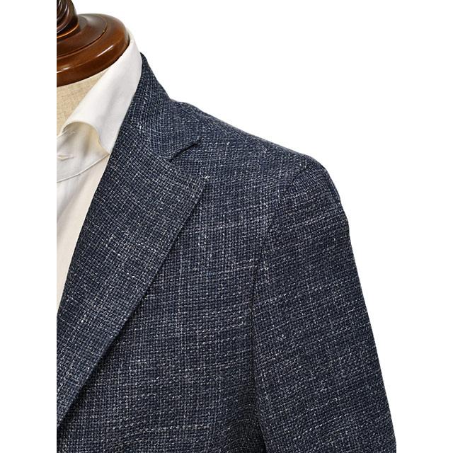 BARBA【バルバ】シングルジャケット EASY J1 53004 87 ロロピアーナ ウール シルク リネン インディゴの画像