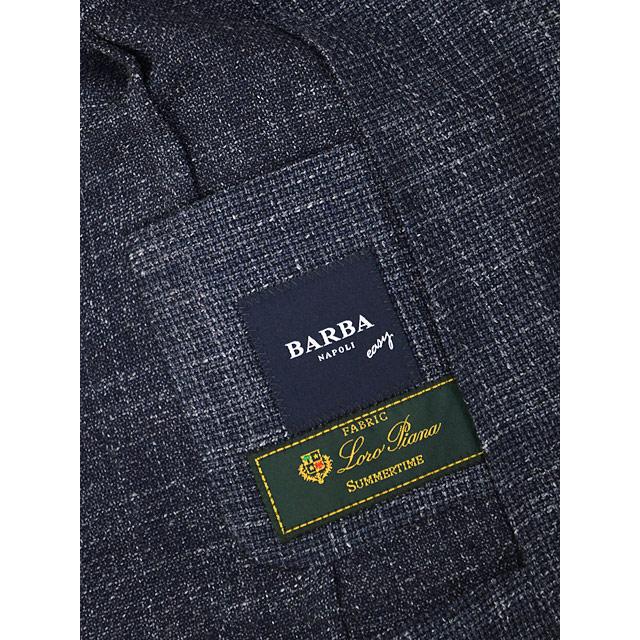 BARBA【バルバ】シングルジャケット EASY J1 53004 87 ロロピアーナ ウール シルク リネン インディゴの画像