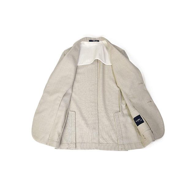 BARBA【バルバ】シングルジャケット EASY J1 53079 18 ウール ホップサック ベージュの画像
