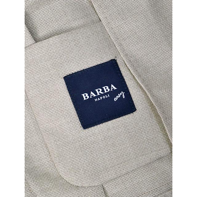 BARBA【バルバ】シングルジャケット EASY J1 53079 18 ウール ホップサック ベージュの画像