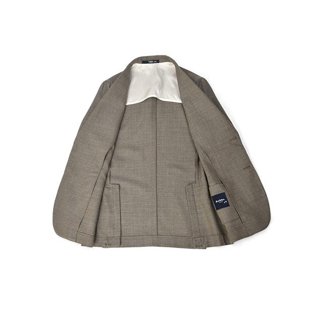 BARBA【バルバ】シングルジャケット EASY J1 53079 26 ウール ホップサック グレイジュの画像