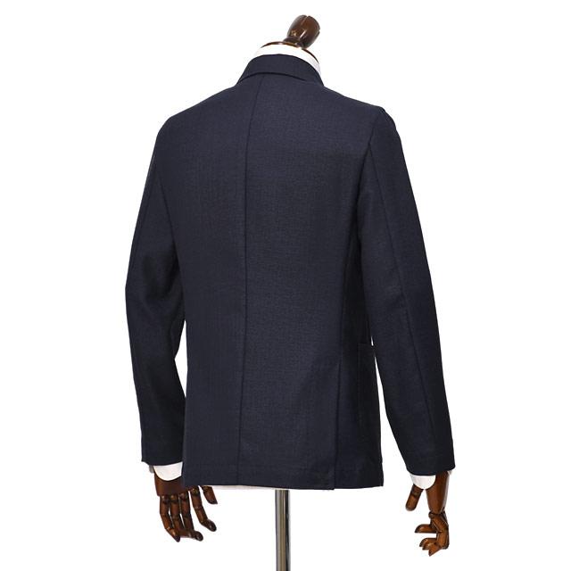 BARBA【バルバ】シングルジャケット EASY J1 53079 89 ウール ホップサック ネイビーの画像