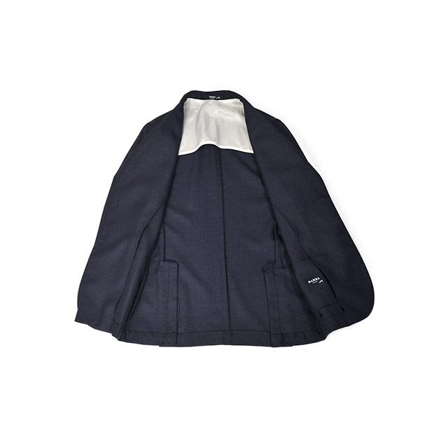BARBA【バルバ】シングルジャケット EASY J1 53079 89 ウール ホップサック ネイビーの画像