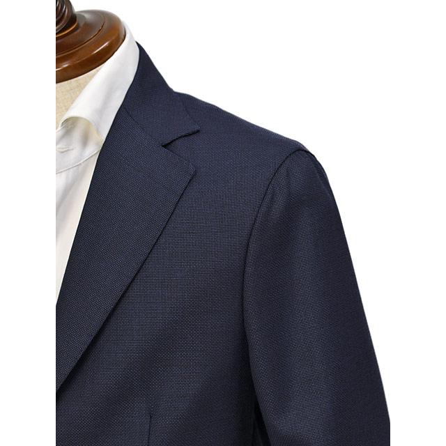 BARBA【バルバ】シングルジャケット EASY J1 53079 89 ウール ホップサック ネイビーの画像