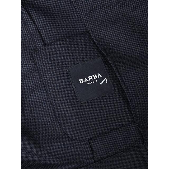 BARBA【バルバ】シングルジャケット EASY J1 53079 89 ウール ホップサック ネイビーの画像