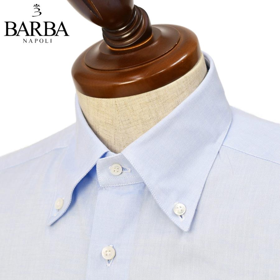 BARBA【バルバ】ボタンダウンシャツ BRK 40145 2 コットン ロイヤルオックス サックス | BARBA