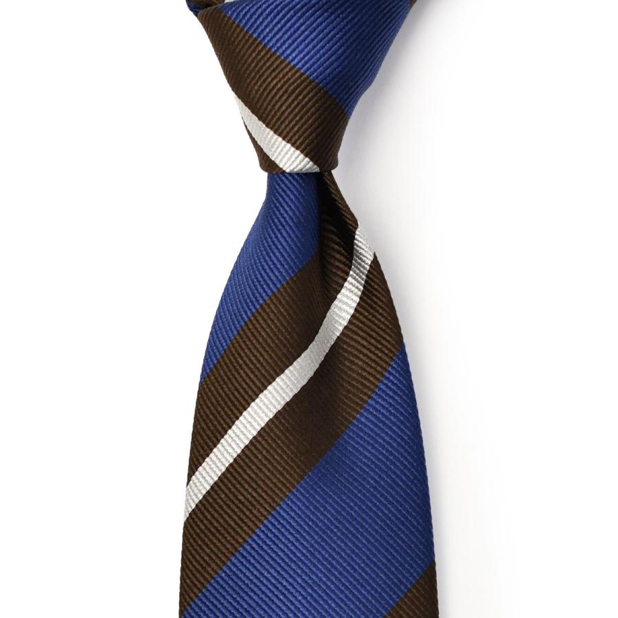 FRANCO BASSI ネクタイ ネイビー ストライプ