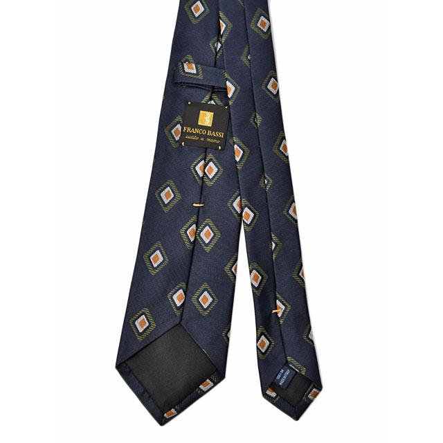 Franco Minucci ネイビー ペイズリー ネクタイ Atto Vannucci ネクタイ | ネイビー ペイズリー - Del Fiore