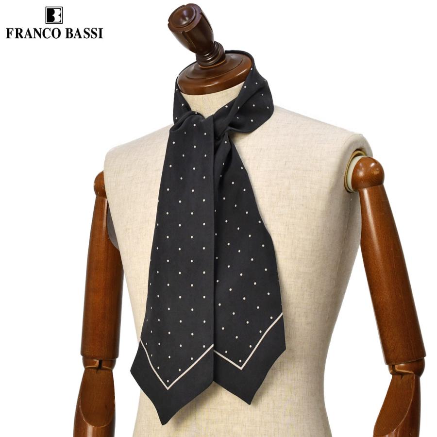 FRANCO BASSI【フランコバッシ】シルクストール AS307 4 シルク ドット ブラック | FRANCO BASSI