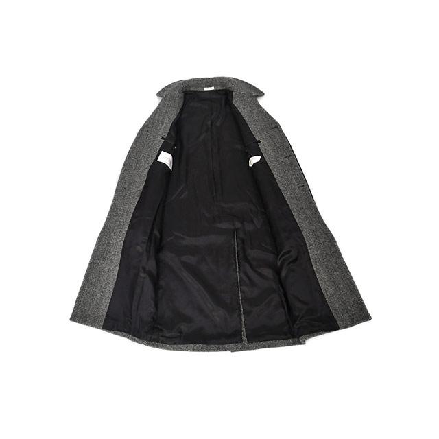 BRERAS【ブレラス】ステンカラーコート ZAGABRIA C14 201 ヴァージンウール ヘリンボーン グレーの画像