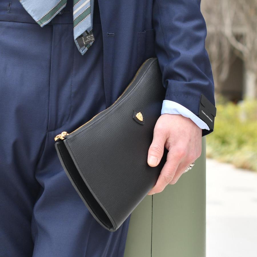 ホワイトゴールド ロゴ クラッチバッグ CHAMBORD SELLIER SELLIER【シャンボールセリエ】クラッチバッグ