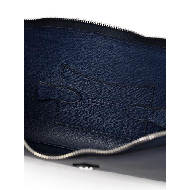 【18日 20時〜 P5倍】CHAMBORD SELLIER【シャンボールセリエ】クラッチバッグ CH.465 ANGER MINI CRUMBS MARINE SILVER シボ革 ネイビー | CHAMBORD SELLIER | 05