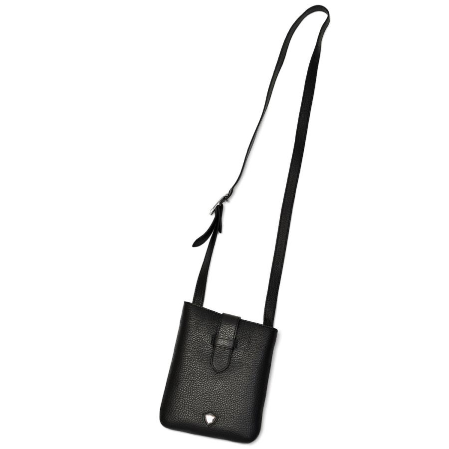 CHAMBORD SELLIER【シャンボールセリエ】ミニショルダーバッグ 823 LUSSET LAGUN NOIR/SILVER シボ革 ブラック | CHAMBORD SELLIER