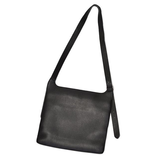 CHAMBORD SELLIER【シャンボールセリエ】フラップショルダーバッグ 876 GARRONE LAGUN NOIR/SILVER シボ革 ブラックの画像