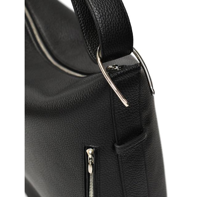 CHAMBORD SELLIER【シャンボールセリエ】ショルダーバッグ LOCHES LAGUN BLACK/SILVER シボ革 ブラックの画像