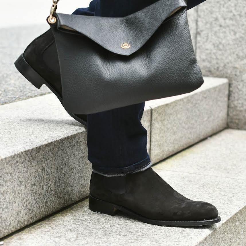 CHEANEY【チーニー】別注サイドゴアブーツ FAWKES 125/E スエードレザー ブラックの画像
