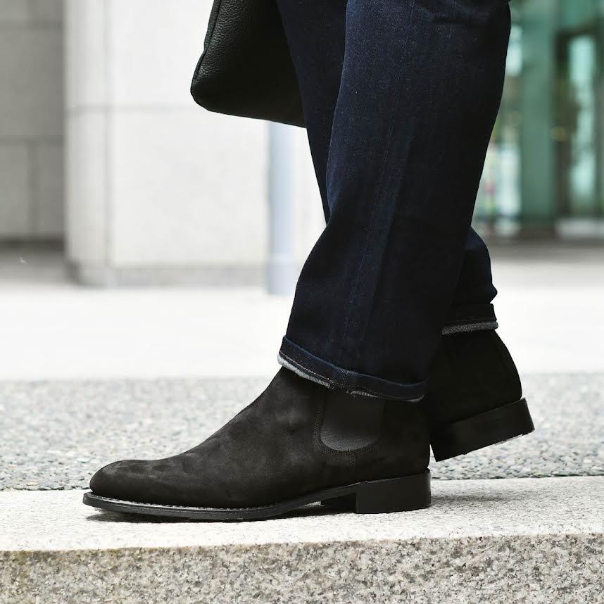 CHEANEY【チーニー】別注サイドゴアブーツ FAWKES 125/E スエードレザー ブラックの画像
