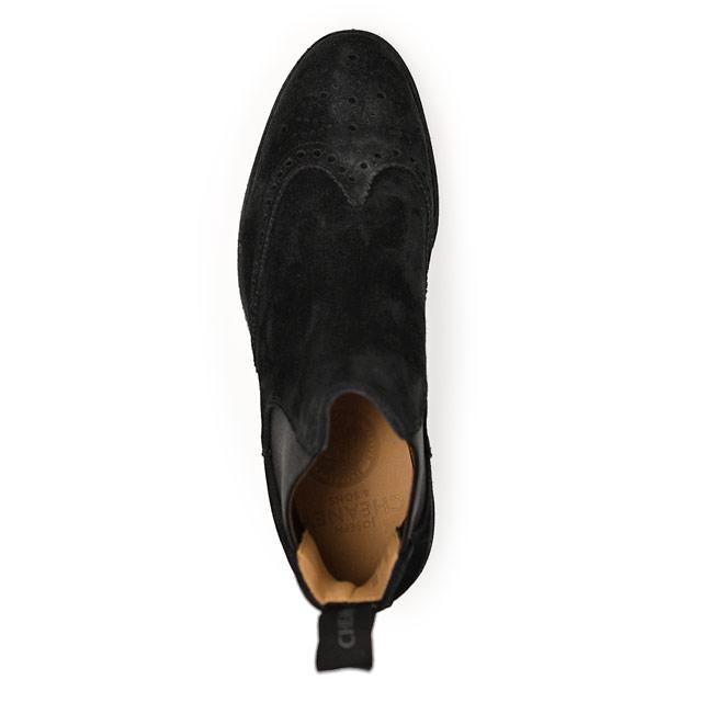 CHEANEY【チーニー】ウィングチップ サイドゴアブーツ REGENT 175/E スエードレザー ブラックの画像