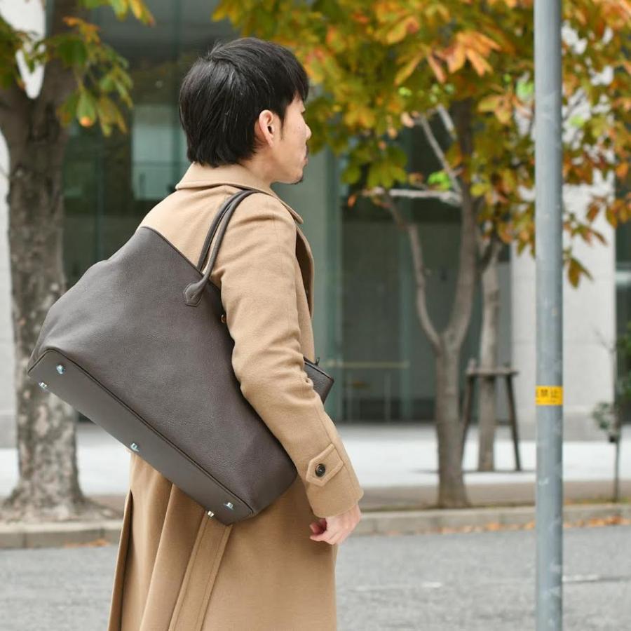 CISEI【チセイ/シセイ】トートバッグ Tote bag 941 LINDOS T.MORO シボ革 ブラウン | Cisei | 12