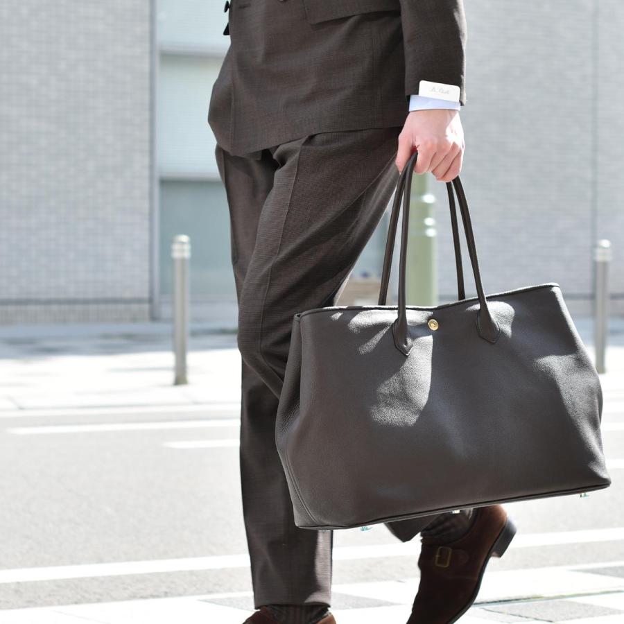 CISEI【チセイ/シセイ】トートバッグ Tote bag 941 LINDOS T.MORO シボ革 ブラウン | Cisei | 15