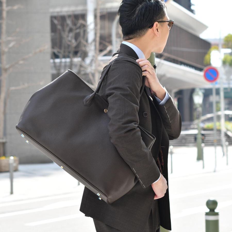 CISEI【チセイ/シセイ】トートバッグ Tote bag 941 LINDOS T.MORO シボ革 ブラウン | Cisei | 17