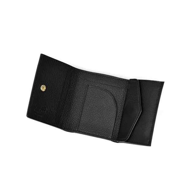 CISEI【チセイ/シセイ】レザーウォレット  P1030 LD NERO シボ革 3つ折り ブラック | Cisei | 02