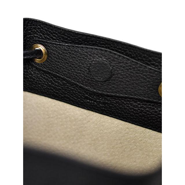 CISEI【チセイ/シセイ】レザードローストリングバッグ M  F1202 LD NERO シボ革 ブラック | Cisei | 06