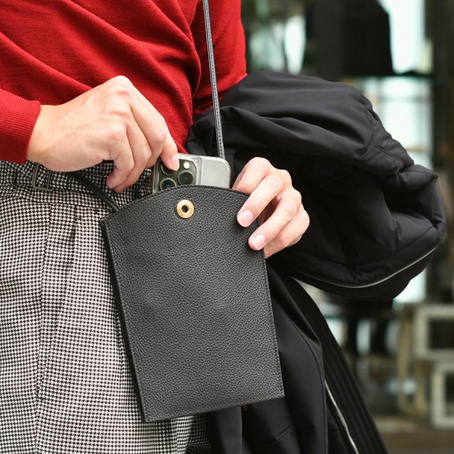 CISEI【チセイ/シセイ】スマートレザーポーチ 1260 LD NERO シボ革 ブラック | Cisei | 09