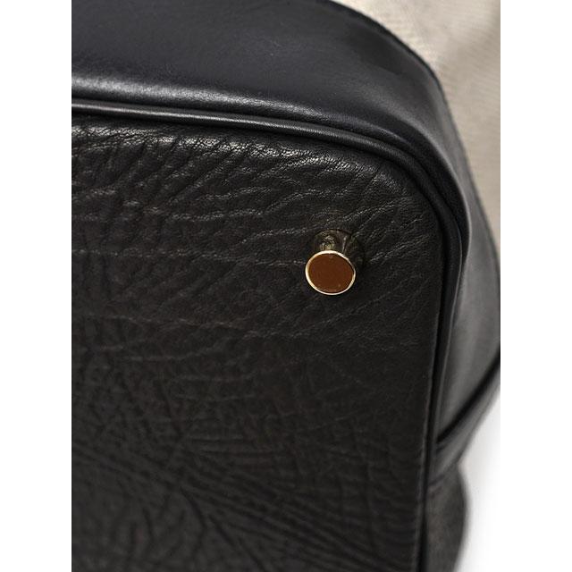 CISEI【チセイ/シセイ】別注トートバッグ 946 BG LD NATUREL/NERO キャンバス レザー クレイジーパターン アイボリー×ブラック | Cisei | 14