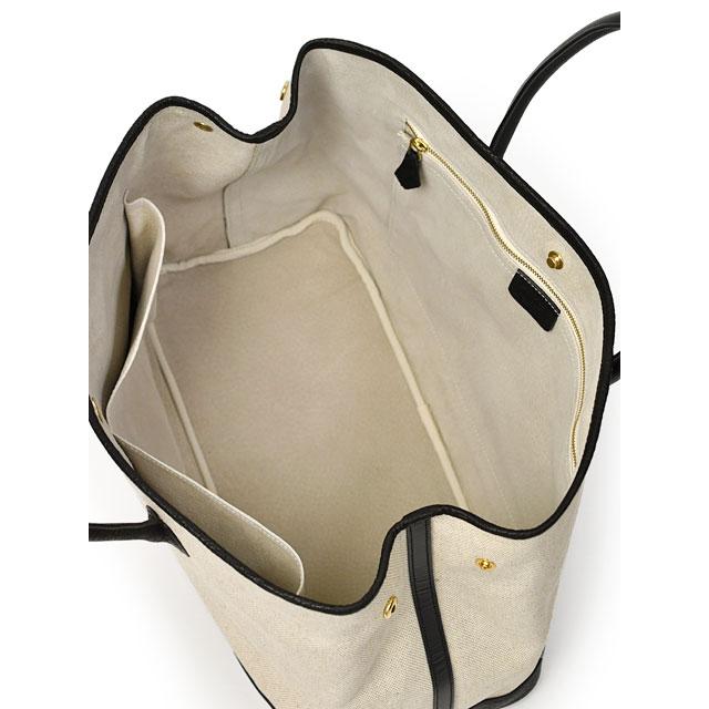 CISEI【チセイ/シセイ】別注トートバッグ 946 BG LD NATUREL/NERO キャンバス レザー クレイジーパターン アイボリー×ブラック | Cisei | 03