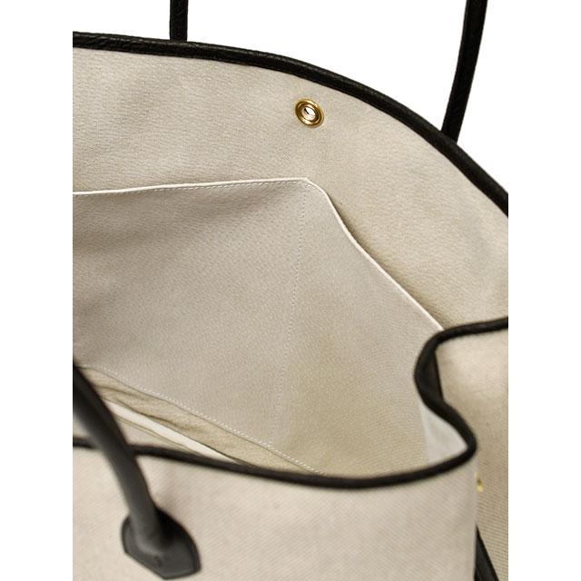 CISEI【チセイ/シセイ】別注トートバッグ 946 BG LD NATUREL/NERO キャンバス レザー クレイジーパターン アイボリー×ブラック | Cisei | 05